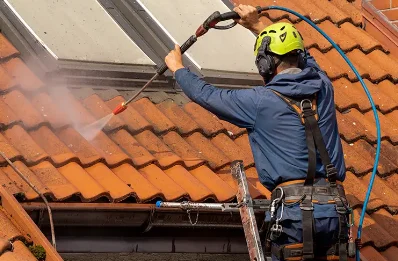 Démoussage et hydrofuge de toiture à Richeling